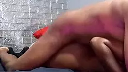 Hot ebony babe gets her tight pussy fucked hard 😈