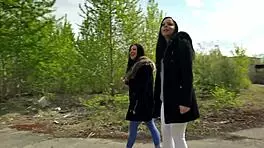 Two german friends julia parker and maria gail risk no condom ffm threesome sex outdoors.