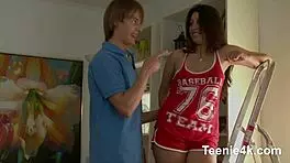 Teenie experiences intense facial with big cock.