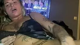 feeling so horny, this goth teen fucks her ass solo until intense orgasm