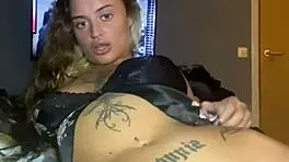 feeling so horny, this goth teen fucks her ass solo until intense orgasm