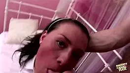 I love fingering holes in my horny teen with big tits