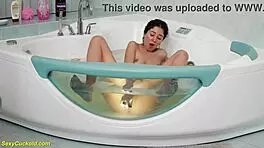 Teen katty west masturbating in the bathtub