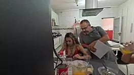 Morganita gets filmed in the bath and behind cameras during breaks at Ted's mansion