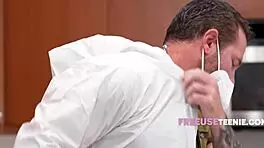 Doctor fucks teen patient in hospital threesome