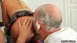 The two sluttiest students in the class get ass fucked by the teacher