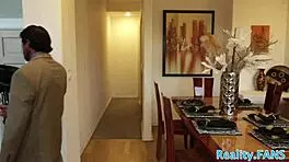 The dicksucking amateur teen gets fucked anally bent over in reality