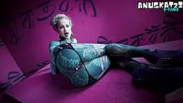 Solo anal fisting - toys and plugs for tattoo girl - asshole stretching