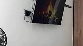 Cute Brunette Enters Room For Sloppy Blowjob And Creampie With Amateur Couple