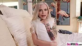 blonde teen stepsister caught clicking nudes by stepbro