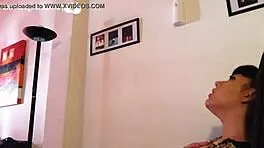 naughty babysitter teases with stunning body