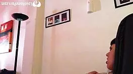 naughty babysitter teases with stunning body