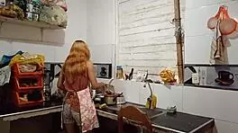 Lonely Latina Satisfies Hunger with Wet Pussy