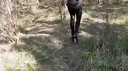 preview - milf walks in pantyhose and high heels 😘