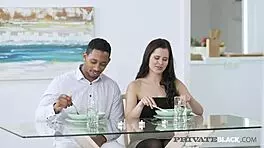 Private Black - Bbc Lover Cassie Fire Gets Milk After Taking Dark Meat