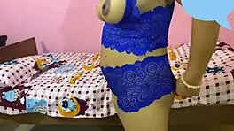 Submissive whore in lingerie fucked by neighbor!