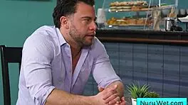 Sensual Busty Masseuse Prepares Client For Wet Nuru Massage!