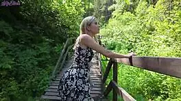 Remote Controlled Vibrator in Park - Sweet Girl Gets an Orgasm