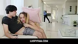 lustyfam stepbro licks then fucks teen sis