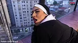 Check out this naughty brazilian nun with big curves 😍