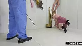 Wacky Teen 18+ in Asshole Asylum Gets Awkward Anal Treatment!