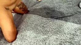 Girlfriend catches partner with doll and joins in.