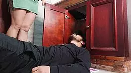 Real housewife seduces plumber with her curves, she moans.