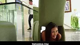 tiny asian beauty mina luxx sucks her bfs thick cock after game of hide and seek