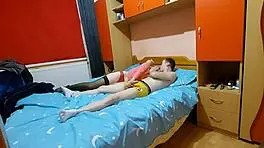 Hot Brunette In Stockings Gets Rough Fucked And Makes Him Cum Hard Inside