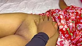 She moans as he pounds her wet pink pussy roughly