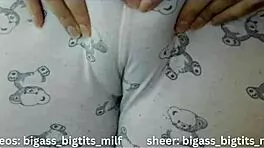 Big Ass Milf Masturbates in Pajamas with Toys and Wet Pussy