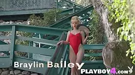 Sexy Blonde Teen with Big Ass Poses Totally Naked Looking Amazing