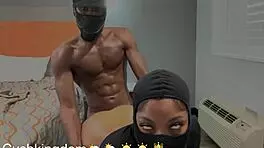 Juicy Booty Masked Ebony Gets Fucked By Skinny Dude