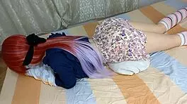 my horny girl is a virgin and uses ballet skirt to give me erection then lets me penetrate her anus all night