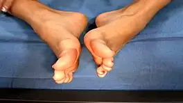 jenna haze uses her pretty feet to please a stud's hard dick in deepthroat action