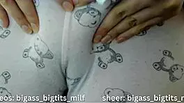 Big Ass Milf Masturbates in Pajamas with Toys and Wet Pussy