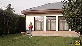 old4k spontaneous sex of old man and young blonde ends with cumshot