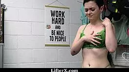 young amateur thief gets dominated by cop in a strip search and fucked in the office - lifterx