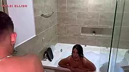 Milf curvy latina gets fucked in the jacuzzi by a young stud until he cums all over her mouth kylei ellish