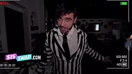 Stepbros and stepsisters have no choice but to have sex with each other to avoid the ghosts wrath