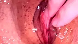 Pink pussy 47 days post-virginity, wet and eager