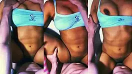 Shy petite latina college girl with commanding voice achieves intense orgasm in tight body