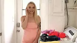 young blonde teens engage in lesbian sex with licking and scissoring