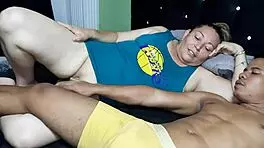 horny latina gets wet watching movies with friend