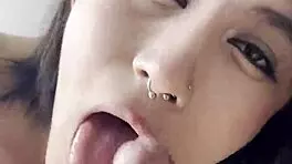 Hey, check out this blowjob for the cuckold, ending with cum in mouth