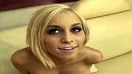 Morgan Layne, horny blonde babe, gets her wet pussy fucked