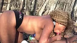 don whoe and nina rivera having erotic fun outside in the woods?