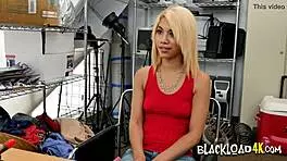 obedient blonde bends over for black dude 😉