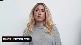 Tiny Young 18+ Blonde Teen 18+ Thief Paisley Bennett Fucked By Big Dick Security Guard