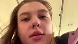 Teen masturbates in taxi and mall with big tits